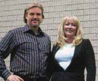 Armando Blagonic, founder of ABM Tool & Die (left) and current owners Terry Blagonic and Doriana Blagonic (right)